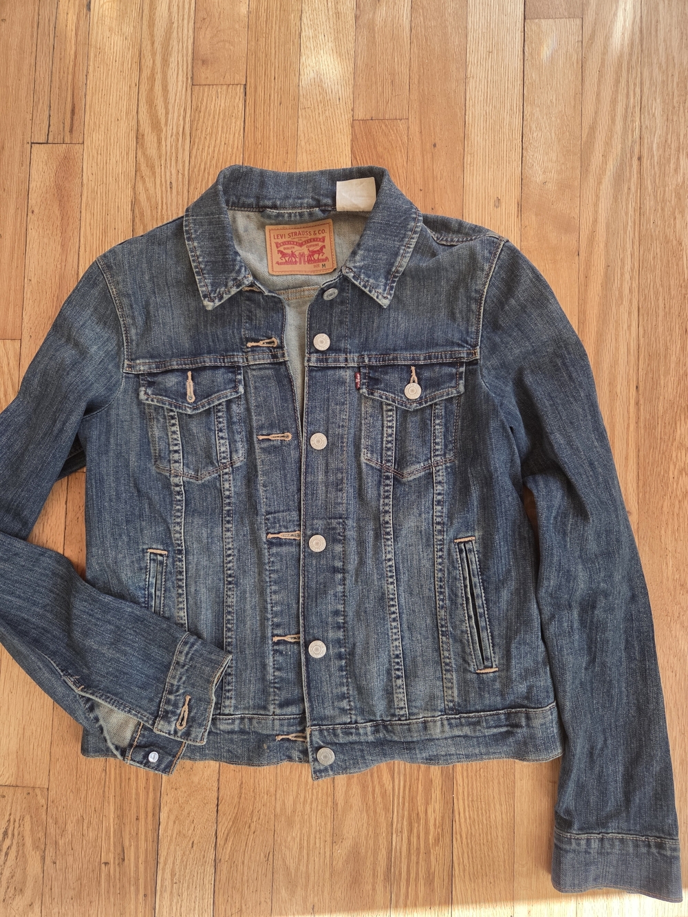 Levi's Medium Blue Denim Jacket with Contrast Stitching